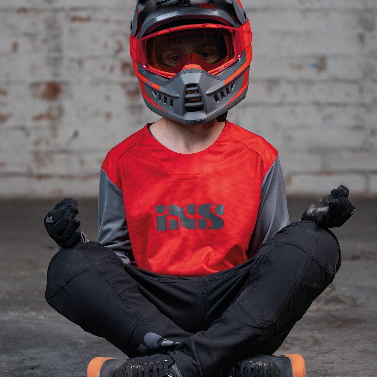 Trigger X Air Kindertrikot langärmlig - Rot/Grau