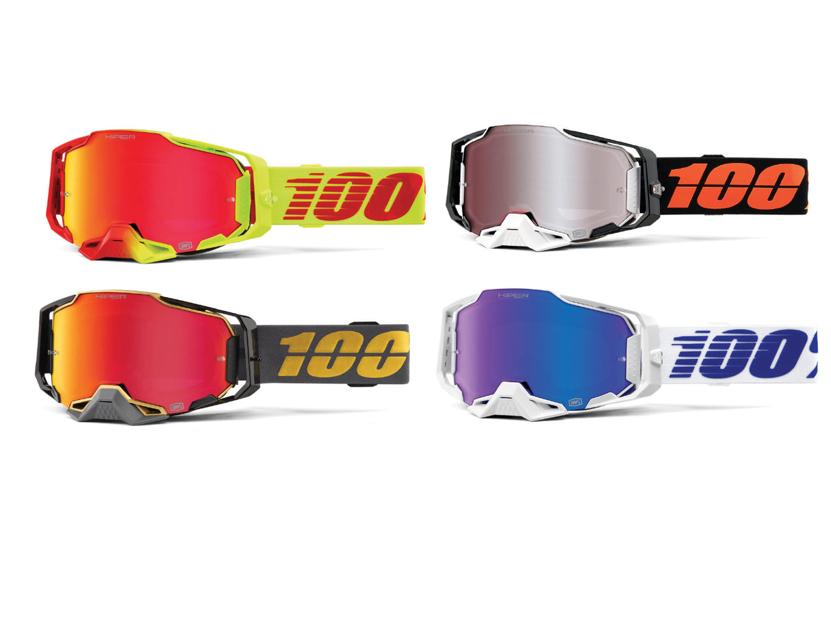 100% ARMEGA HIPER Goggle Novel - Mirror Silver Lens