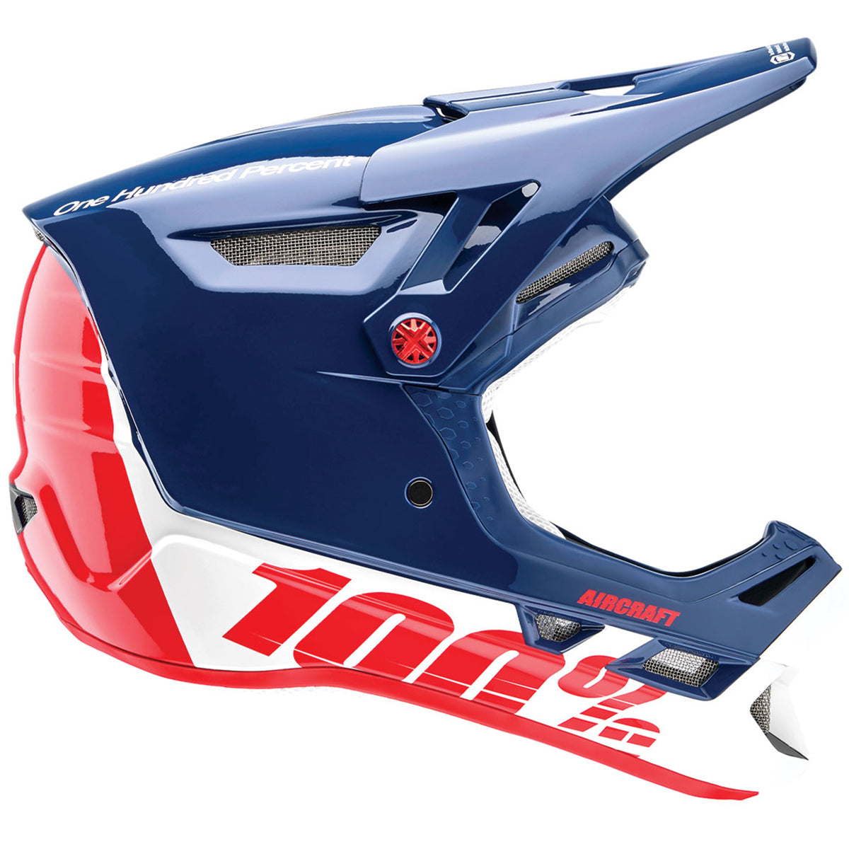 Aircraft Composit Helm - Dunkelblau/Weiß