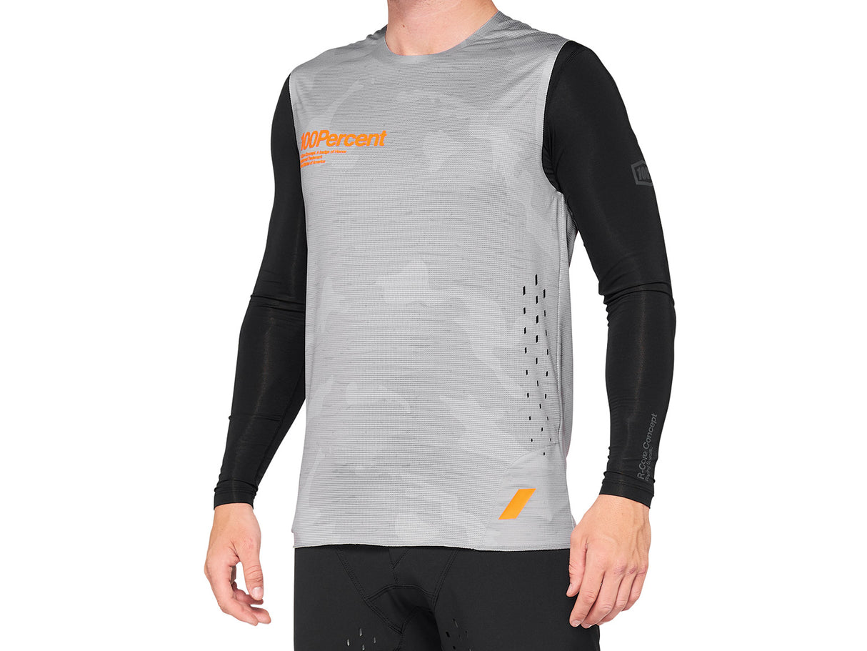 100% R-Core Concept Sleeveless Jersey (SP21) - Grey Camo