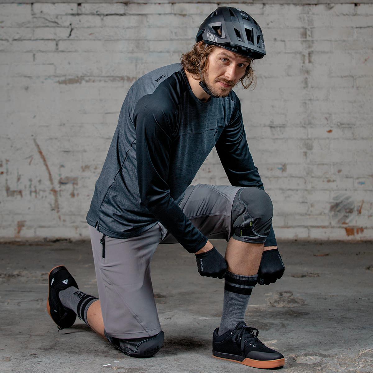 Flow X Trikot langärmlig - Grau/Schwarz iXS