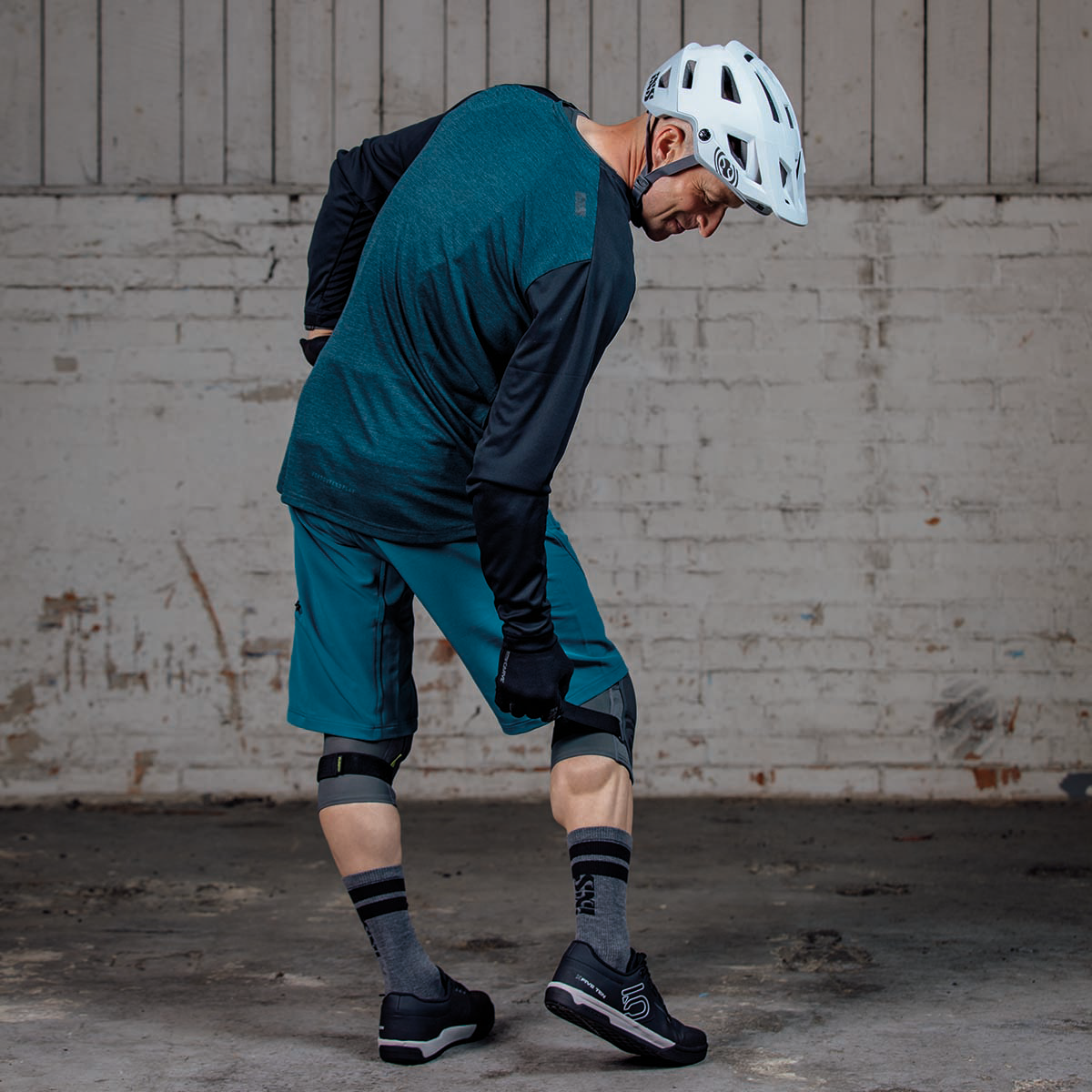 Flow X Trikot langärmlig - Türkis/Schwarz iXS