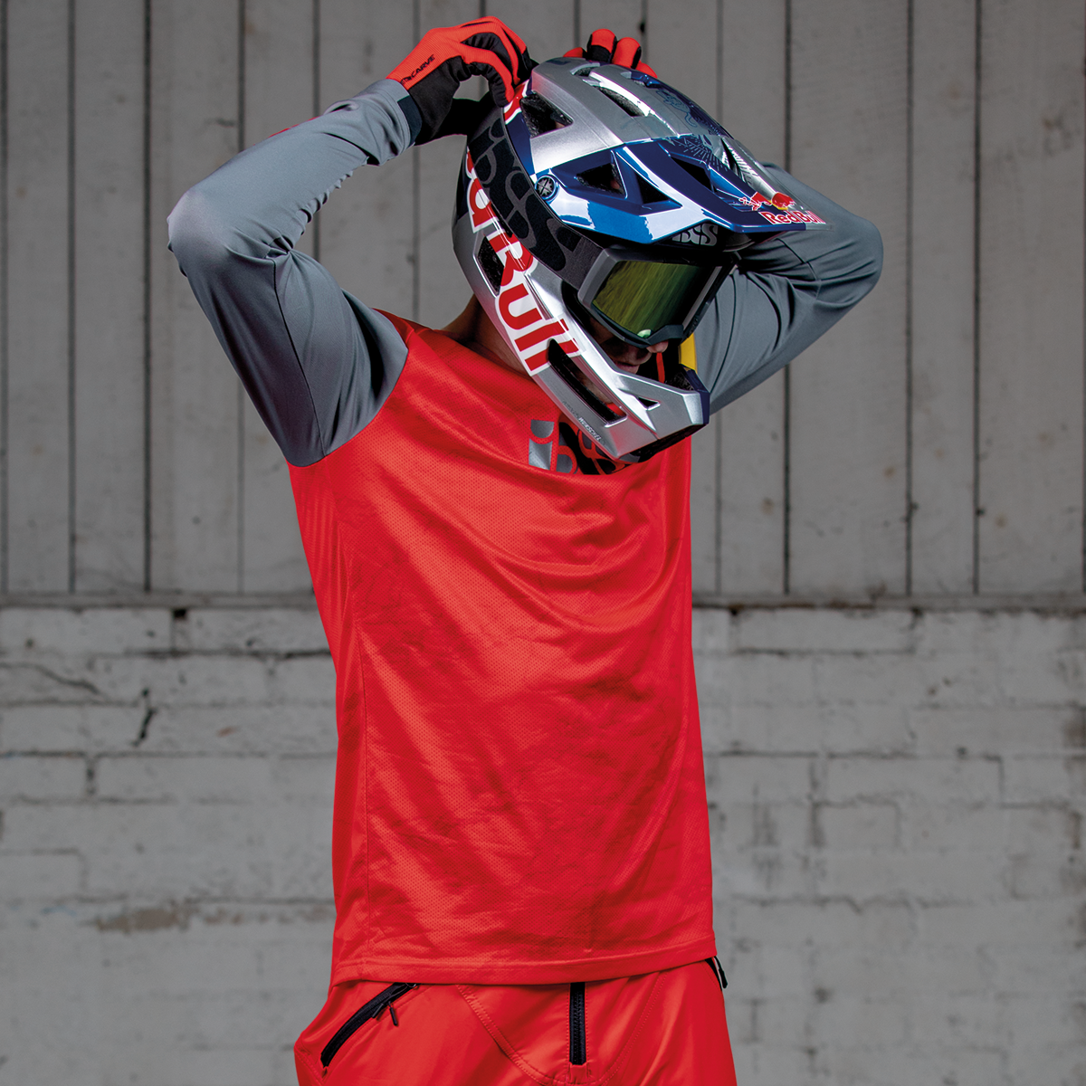 Trigger X Air Trikot langärmlig - Rot/Grau iXS