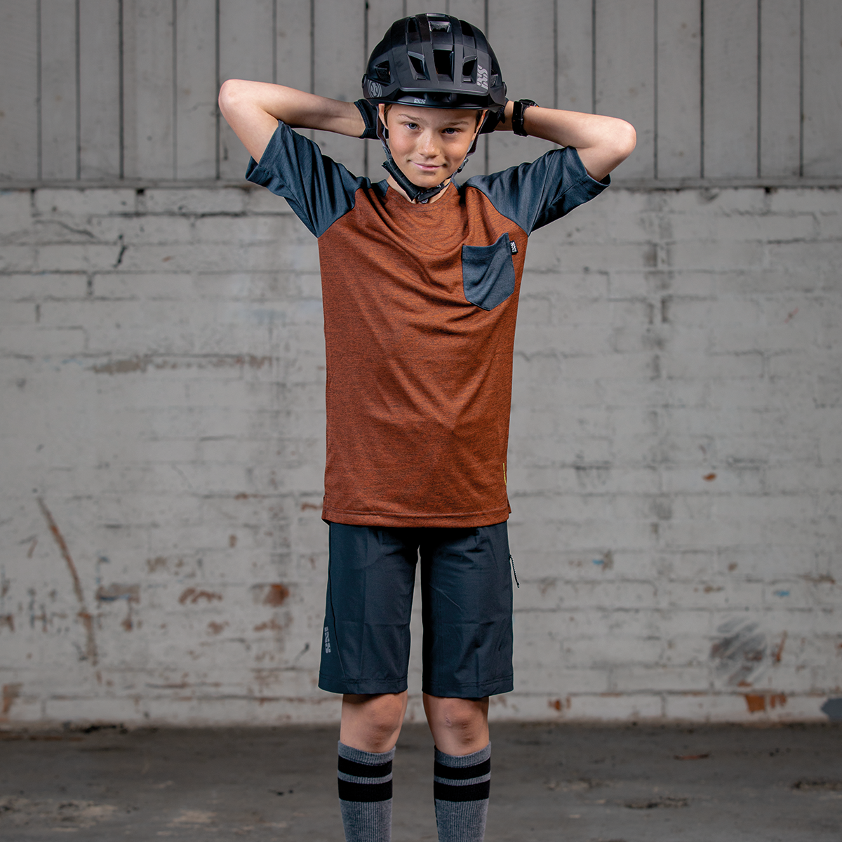 Flow X Kindertrikot kurzärmlig - Orange/Schwarz iXS