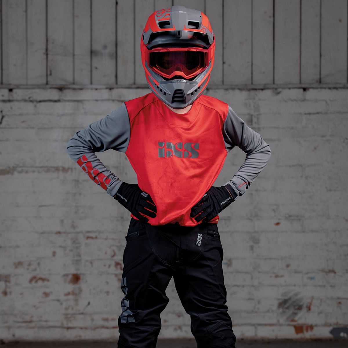 Trigger X Air Kindertrikot langärmlig - Rot/Grau iXS