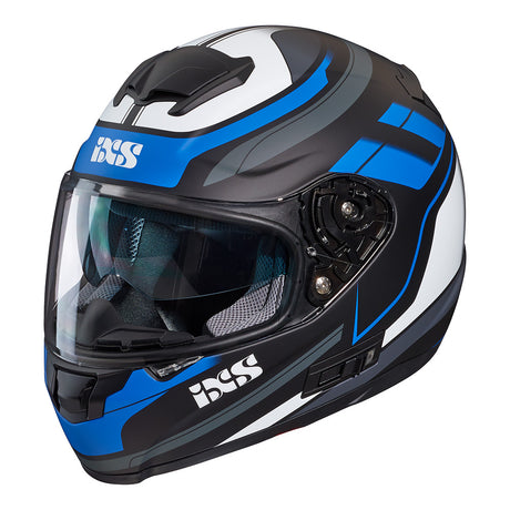 215 2.0 Motorradhelm matte black blue white
