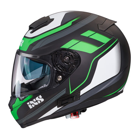 215 2.0 Motorradhelm matte black green white