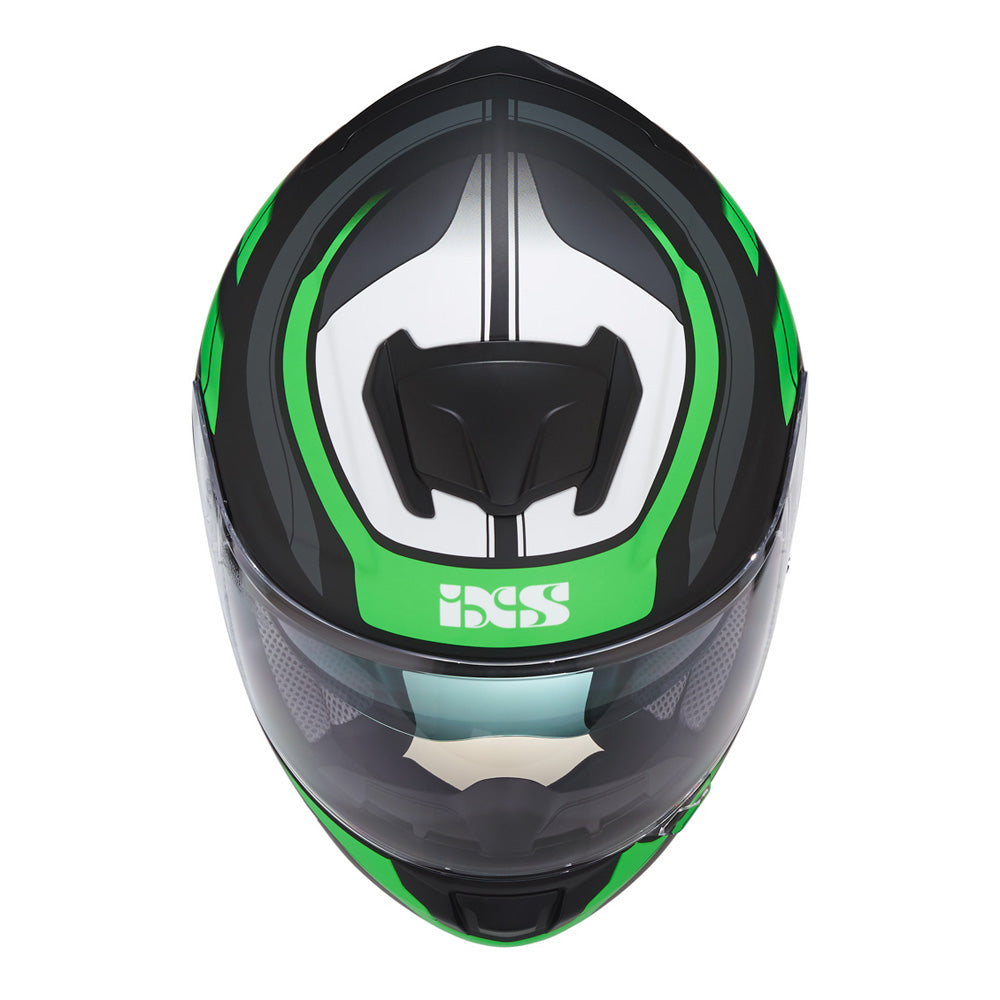 215 2.0 Motorradhelm matte black green white