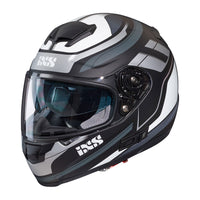 215 2.0 Casco de moto negro mate gris blanco
