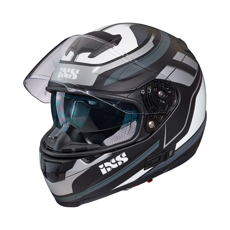 215 2.0 Motorradhelm matte black grey white