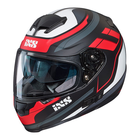 215 2.0 Motorradhelm matte black red white