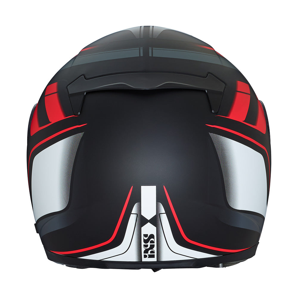 215 2.0 Motorradhelm matte black red white