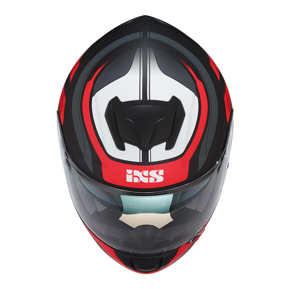 215 2.0 Motorradhelm matte black red white
