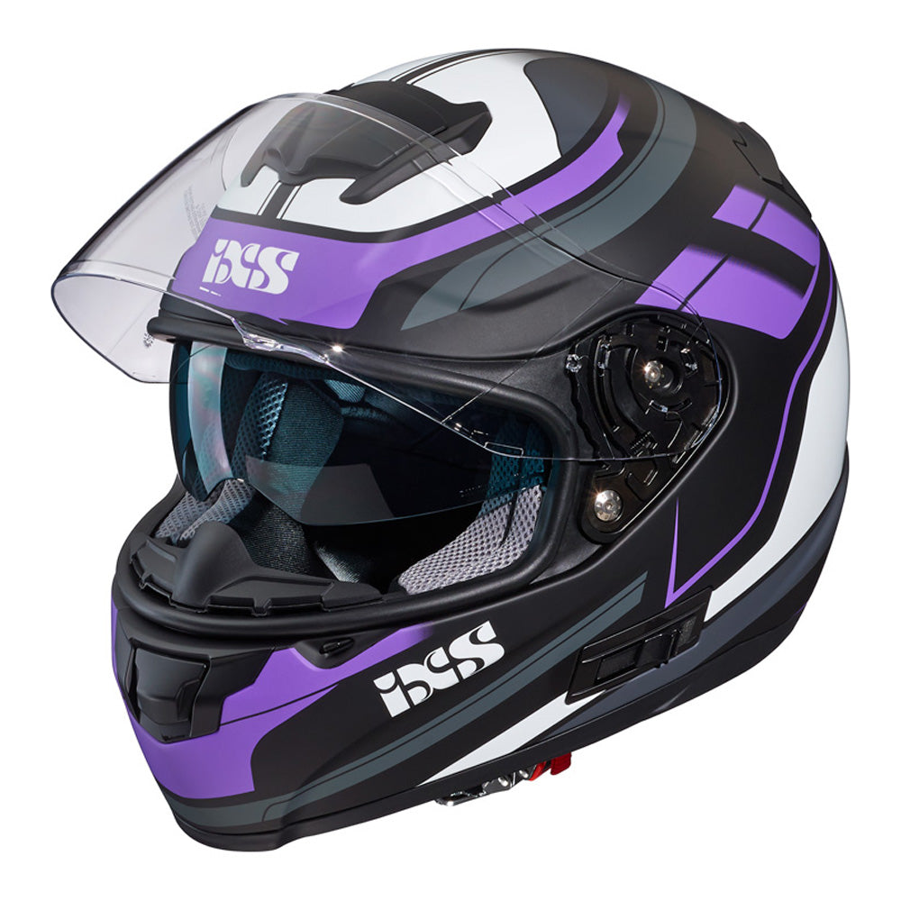 215 2.0 Motorradhelm matte black violett