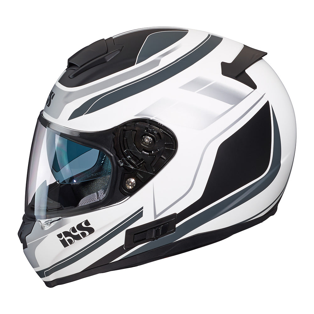 215 2.0 Motorradhelm matte white grey