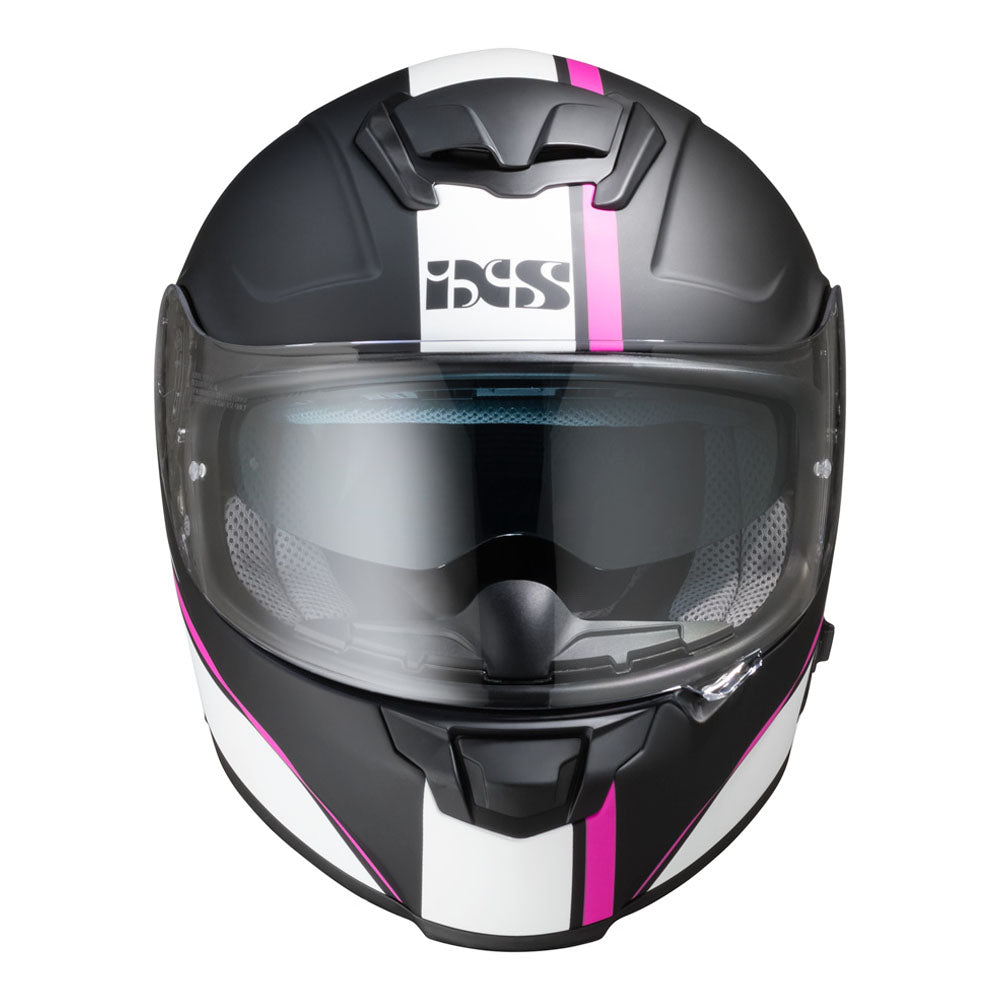 215 2.1 Motorradhelm matte black white pink