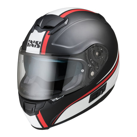 215 2.1 Motorradhelm matte black white red