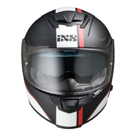 215 2.1 Motorradhelm matte black white red