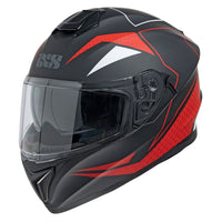 216 2.0 Motorradhelm - matt schwarz-rot