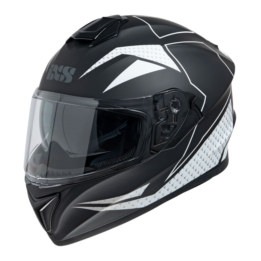 216 2.0 Motorradhelm - matt schwarz-weiss