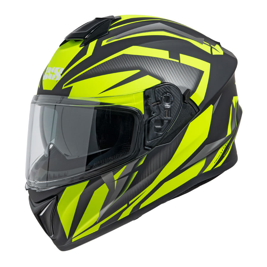 216 2.1 Motorradhelm - matt schwarz-gelb
