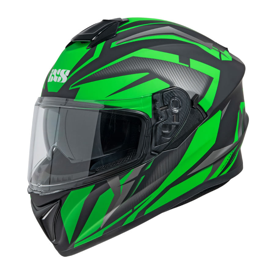 216 2.1 Motorradhelm - matt schwarz-grün