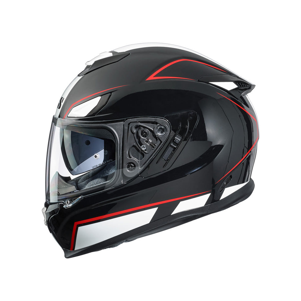 315 2.1 Motorradhelm black white red