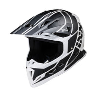 361 2.1 Casco da moto nero opaco bianco