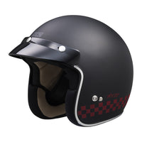 77 2.0 Jet Helm mat zwart bordeaux