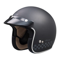 77 2.0 Casque jet matte black grey