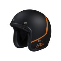 89 2.0 Casque jet mat noir orange