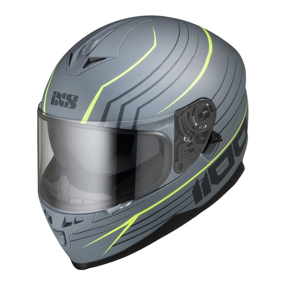 Integralhelm iXS1100 2.1 grau-gelb fluo matt