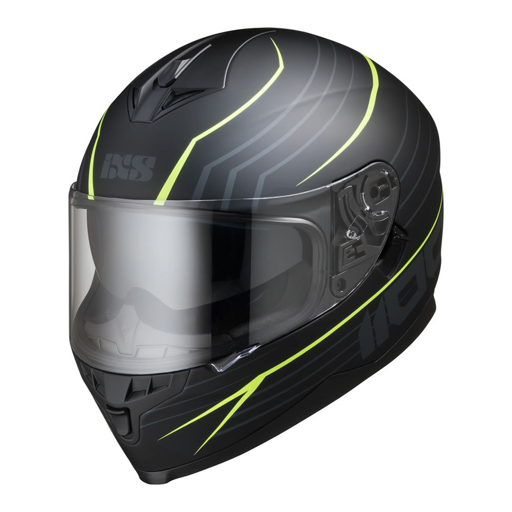 Integralhelm iXS1100 2.1 schwarz-gelb fluo matt