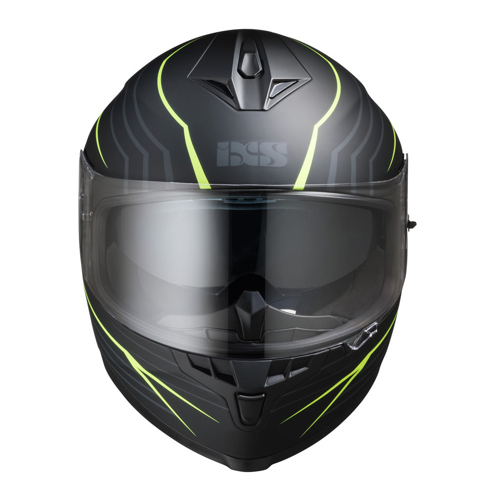 Integralhelm iXS1100 2.1 schwarz-gelb fluo matt