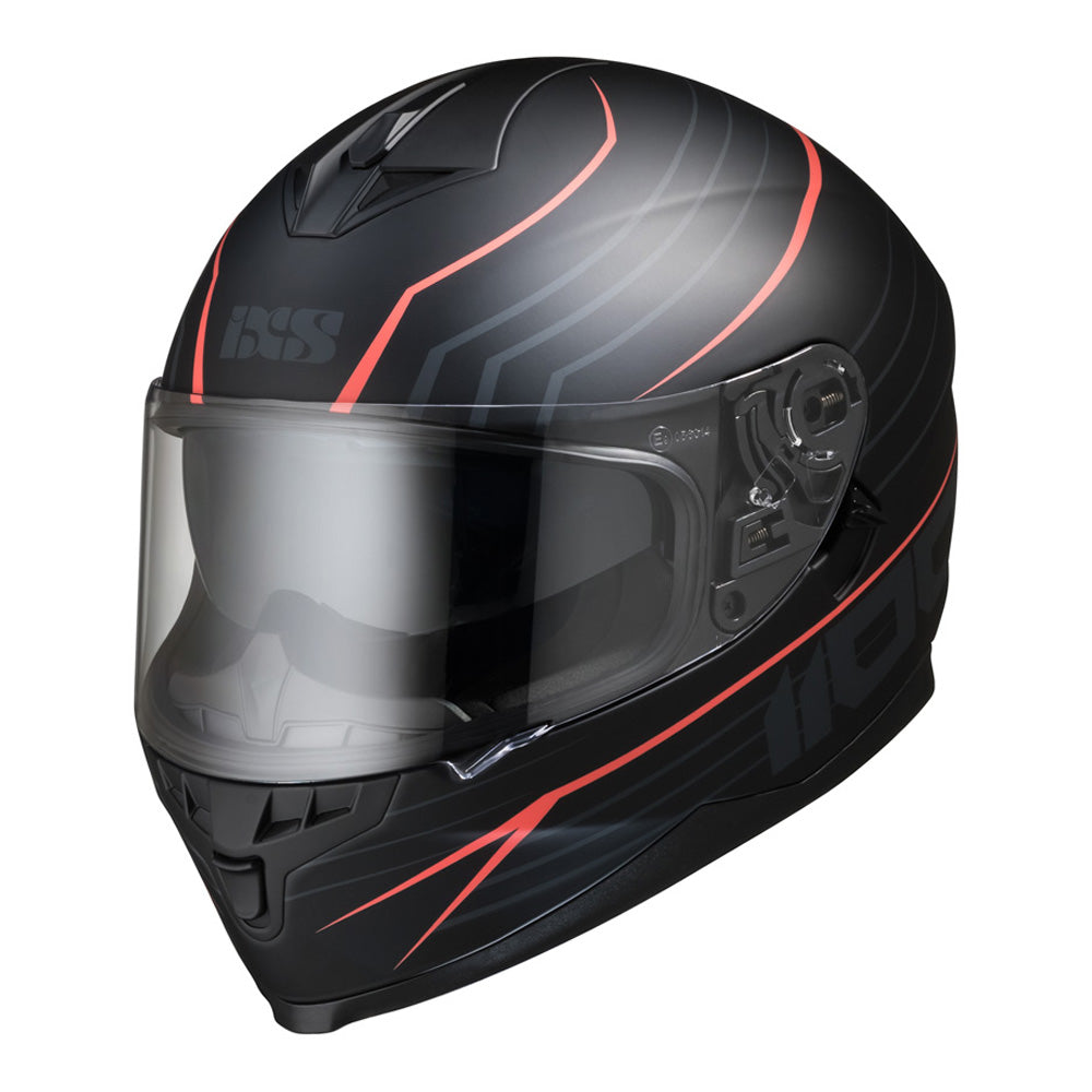 Integralhelm iXS1100 2.1 schwarz-rot matt