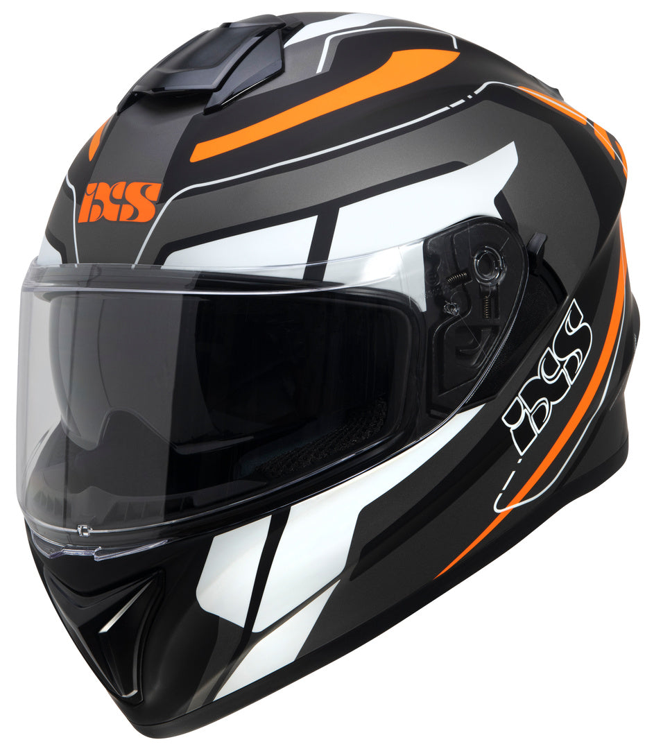 Integralhelm iXS216 2.2 - grau-schwarz-orange fluo