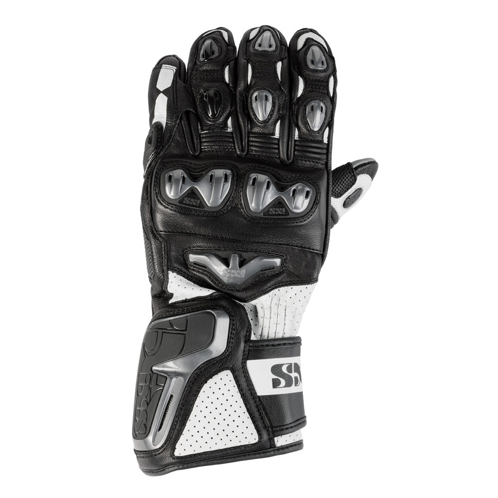 RS-400 Motorrad-Handschuh black white