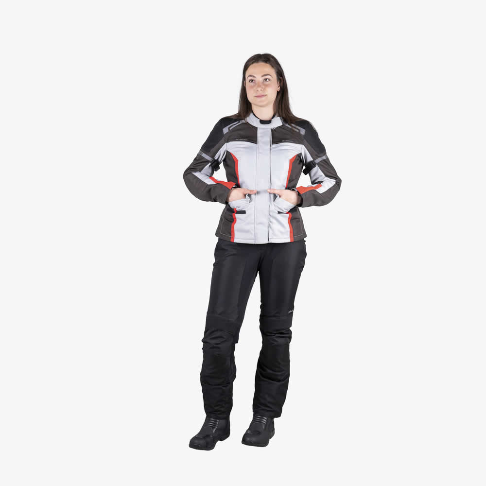 Tour Damen Jacke Evans-ST 2.0 - hellgrau-grau-rot