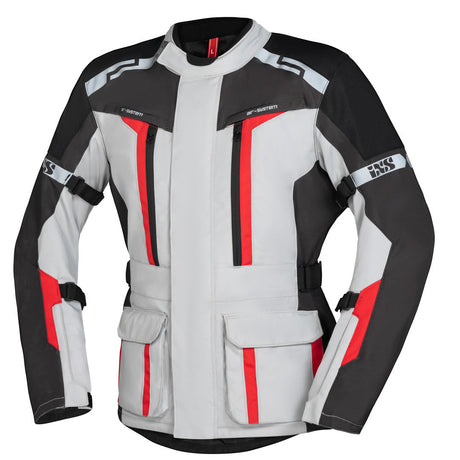 Tour Jacke Evans-ST 2.0 hellgrau-grau-rot