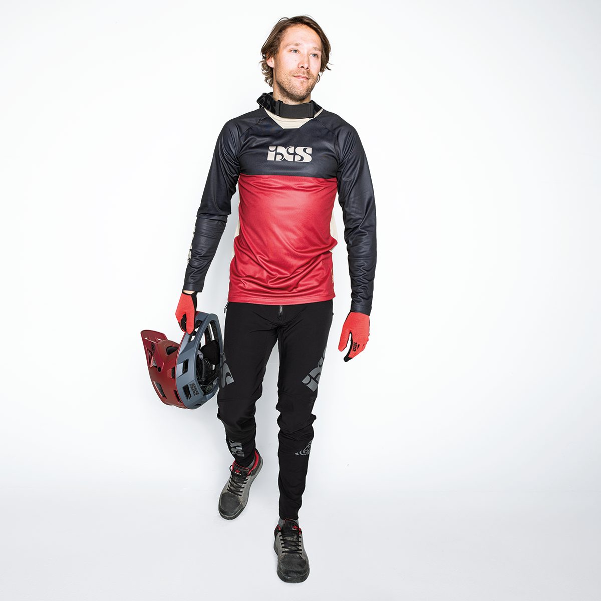 Trigger X Langarm Trikot - Rot/Schwarz iXS