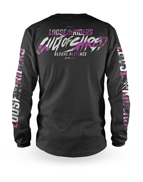 Tech Men Jersey Longsleeve - Purple Camo Black