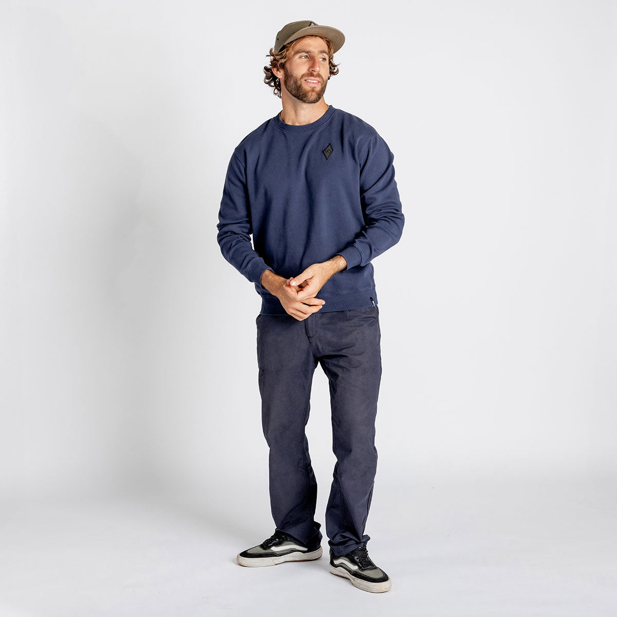 Rhombus organic sweater - Marine iXS