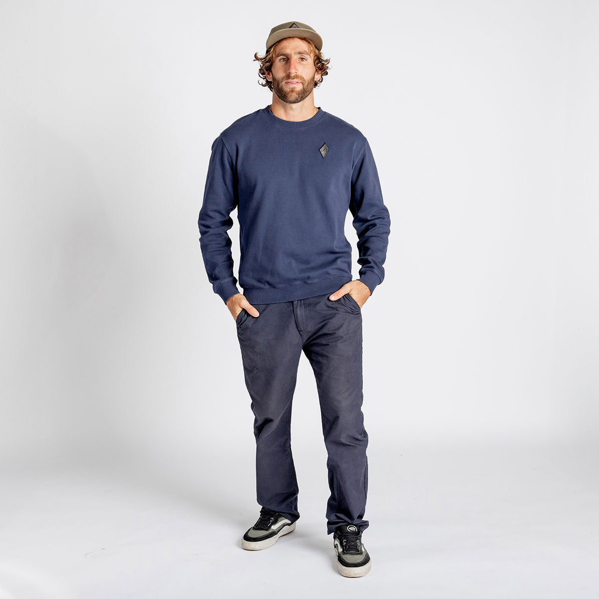 Rhombus organic sweater - Marine iXS