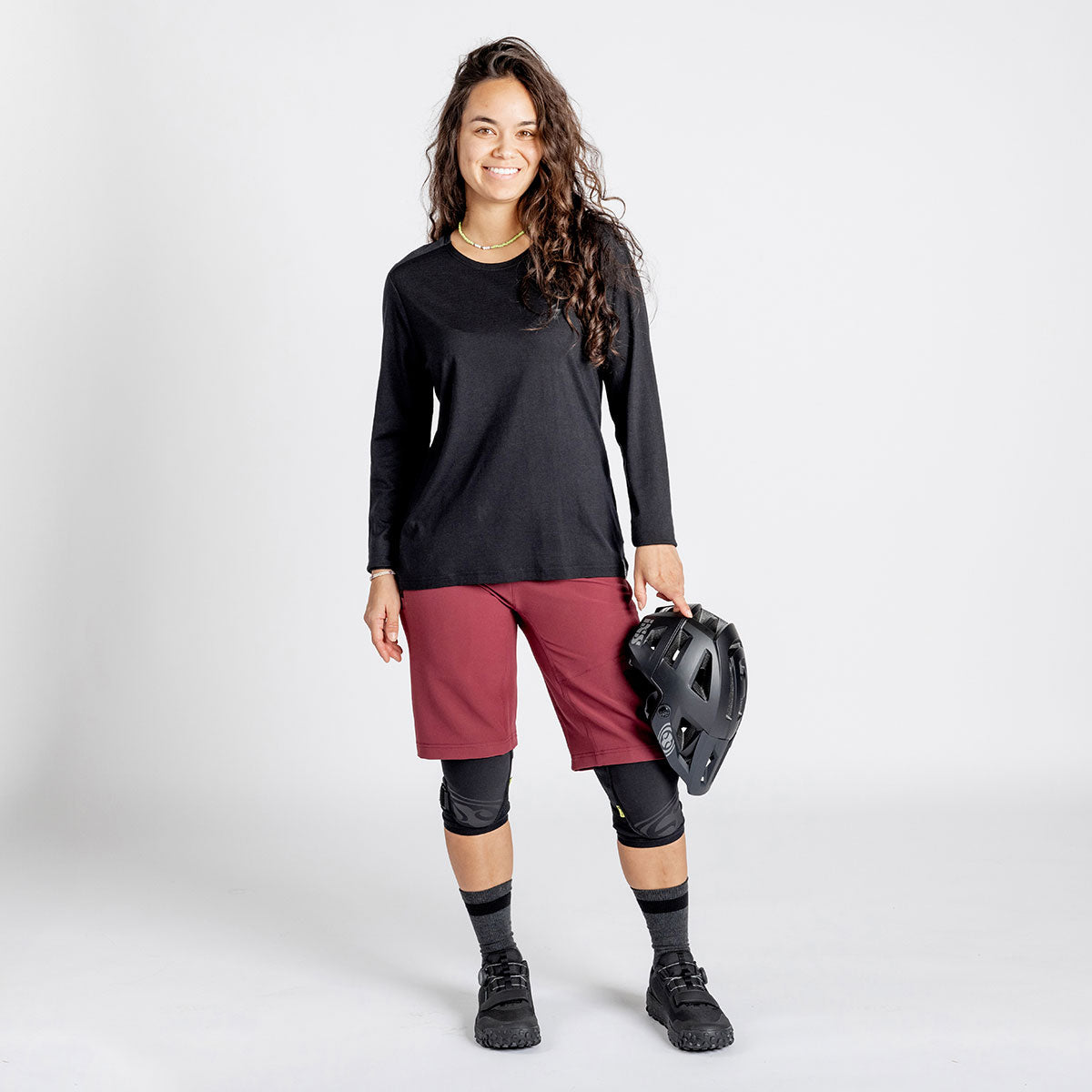 Women's Flow Merino long sleeve jersey - black iXS
