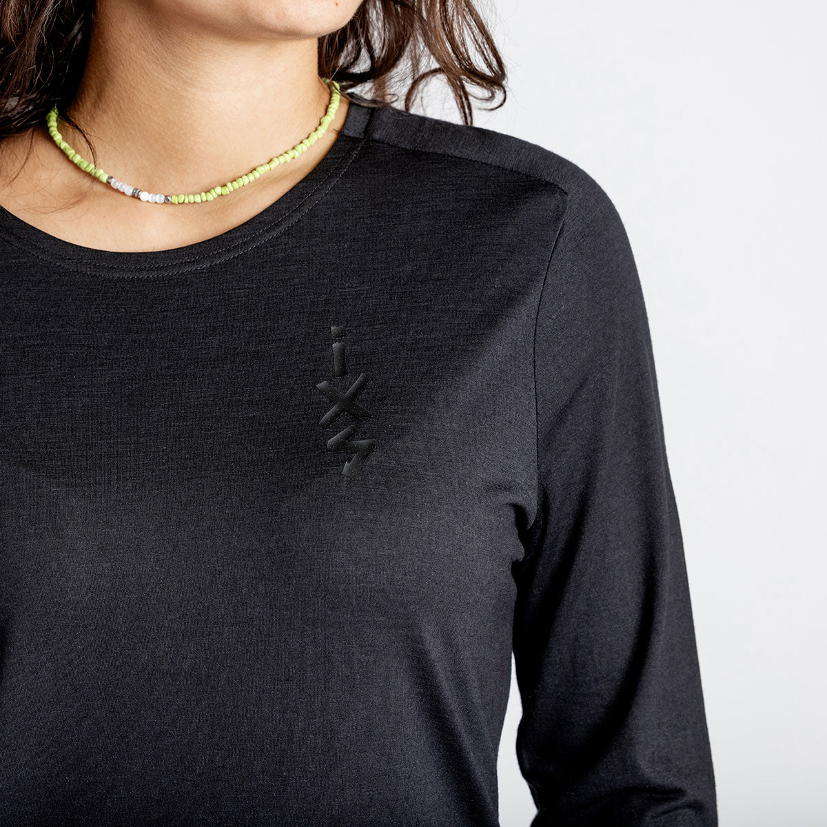 Women's Flow Merino long sleeve jersey - black iXS