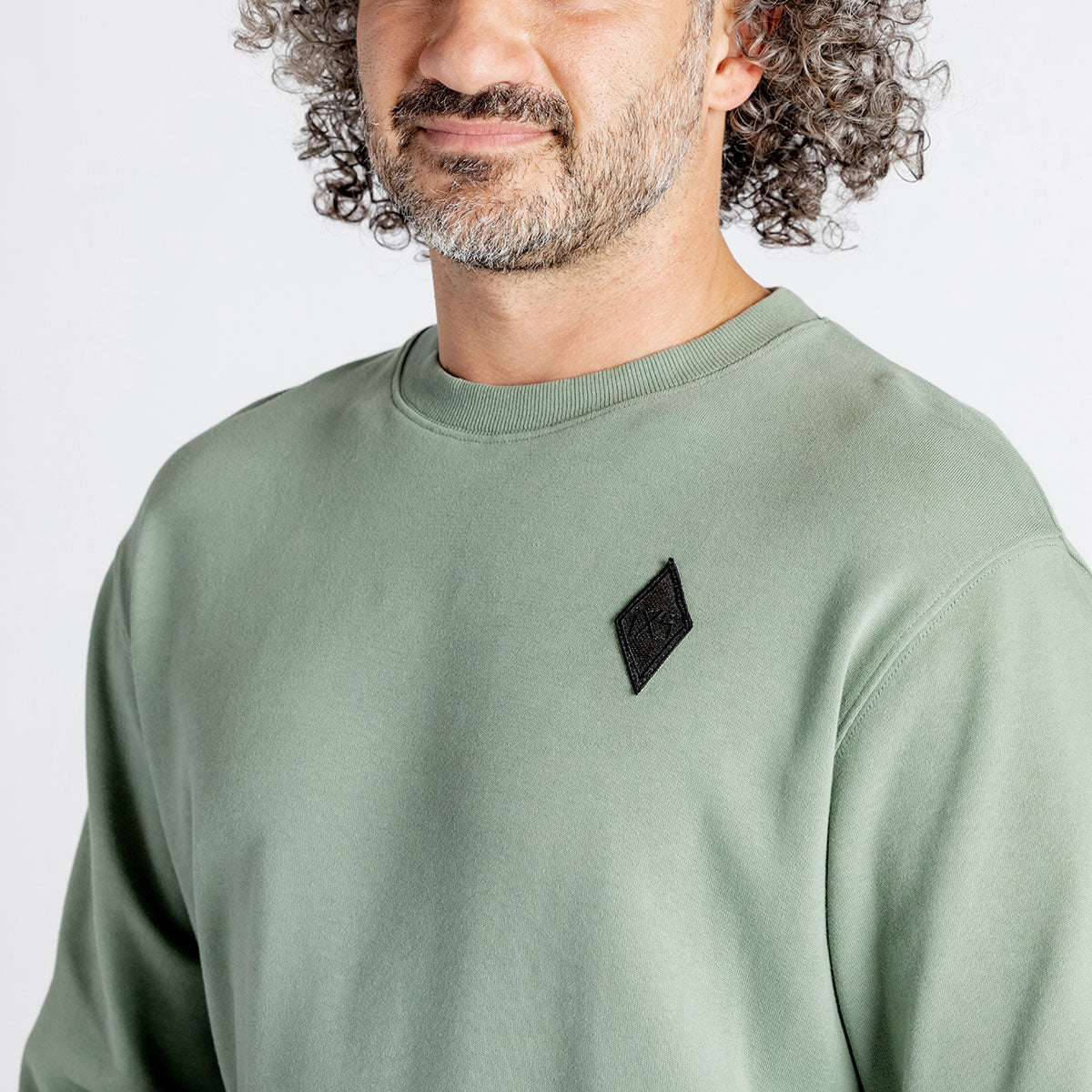 Rhombus organic sweater - Sage iXS