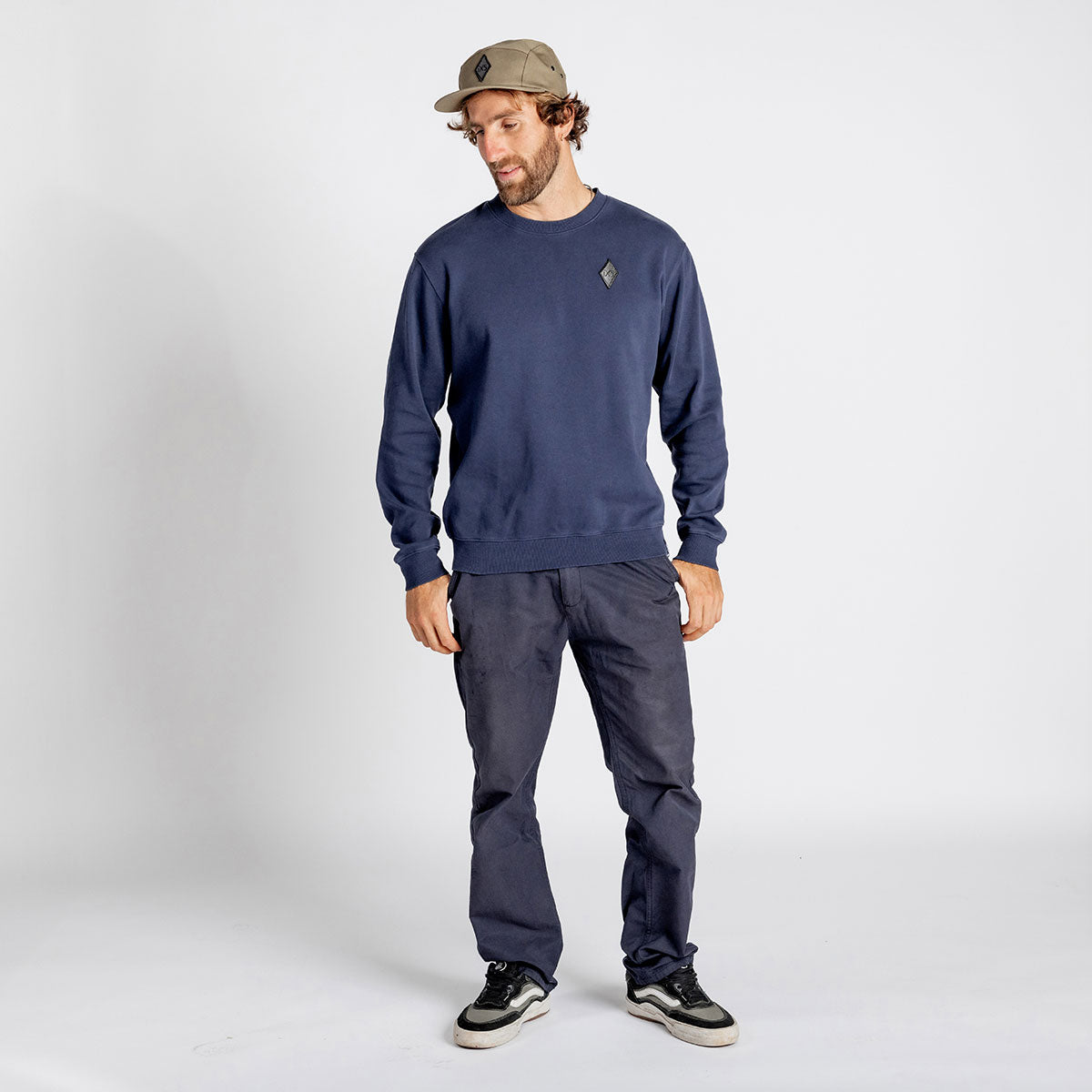 Rhombus organic sweater - Marine iXS