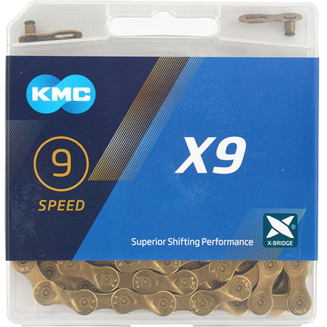 X9 Ti-N Kette 9-fach, 114-Glieder - Gold