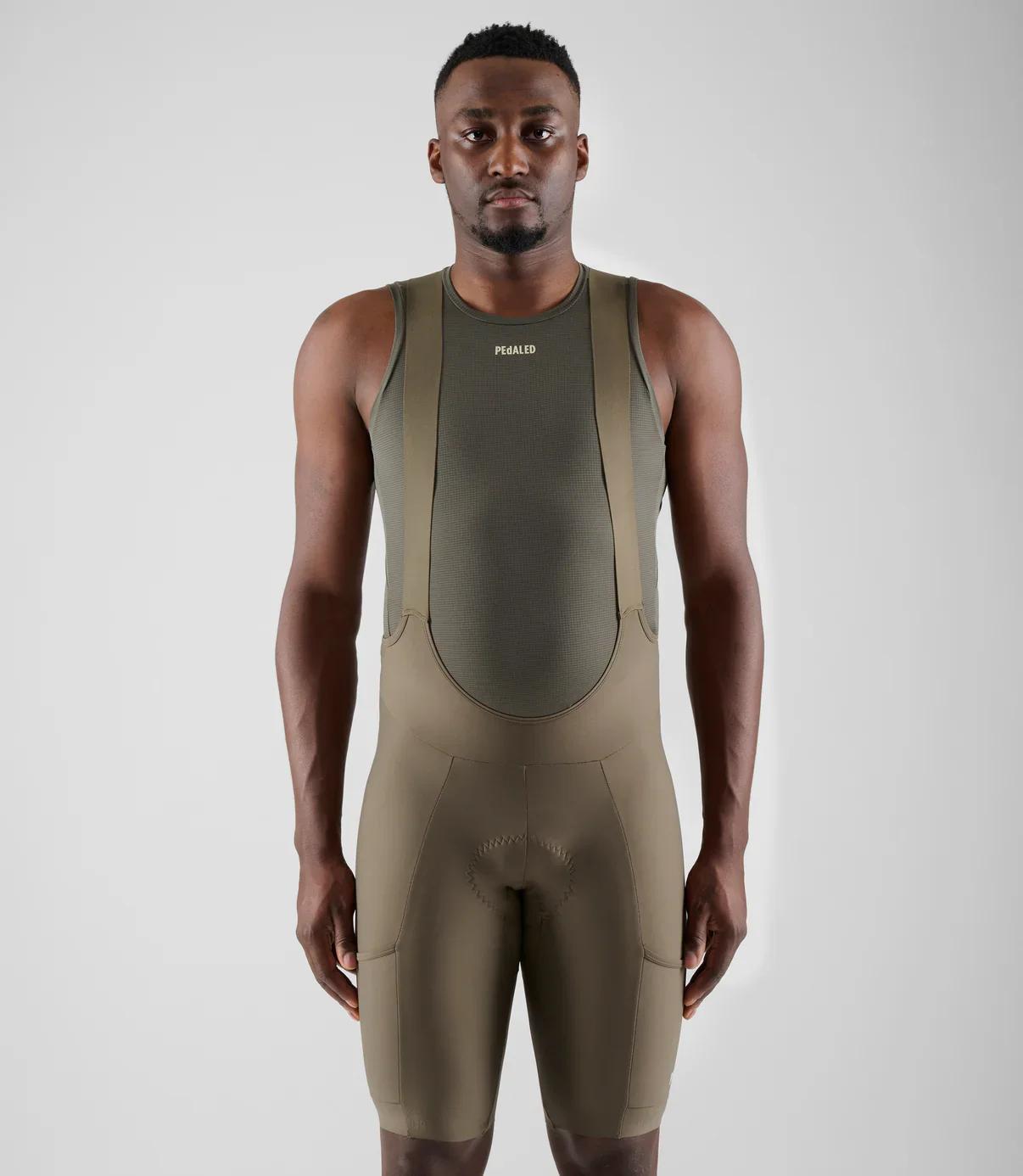 Culote corto con tirantes Odyssey - Verde militar