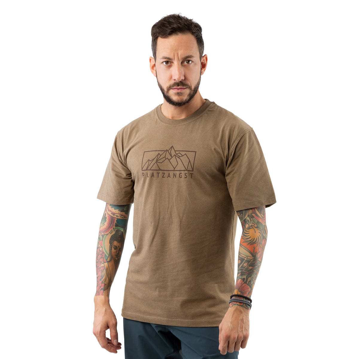 Mountain Logo T-Shirt - Braun